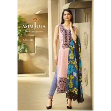 Asim Jofa Luxury Lawn Collection 2016 Original - 03 Pcs Suit AJL10-B